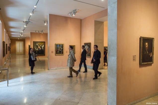 Exhibition galleries at the Thyssen-Bornemisza Museum in Madrid