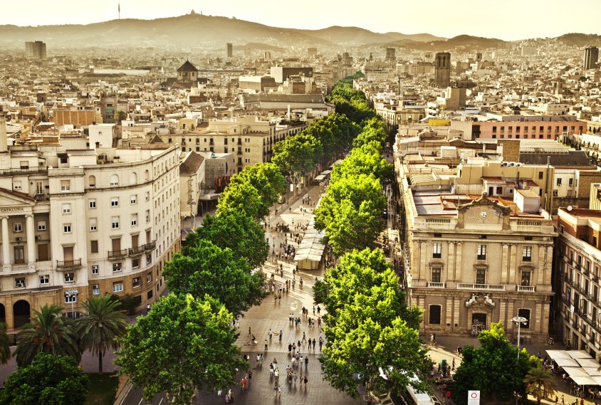 La Rambla Boulevard in Barcelona