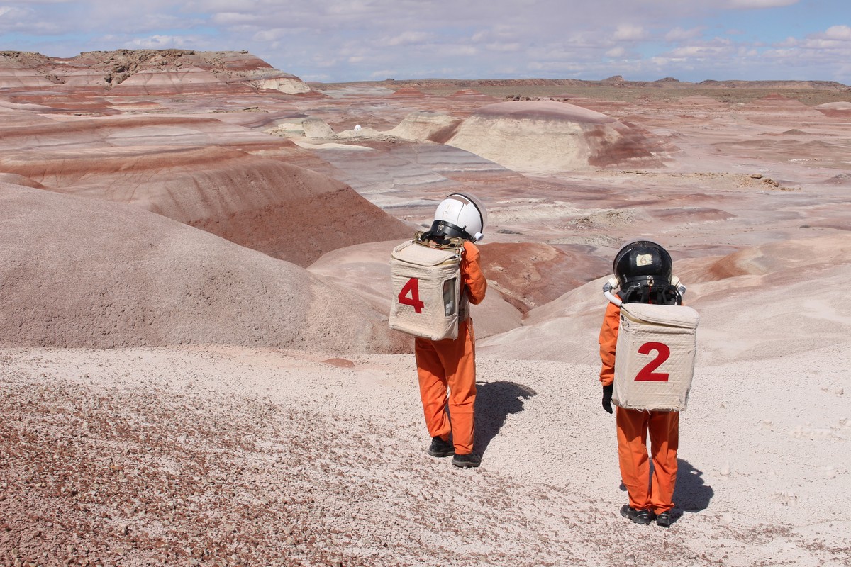 Ella Good and Nicki Kent at the Mars Desert Research Station in Utah